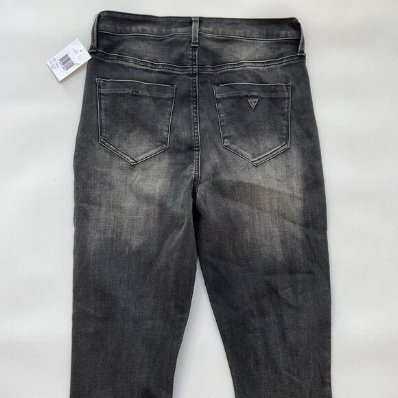 Guess Women’s High Rise Skinny Jeans Cropped Leg W/Blue Tuxedo Striped Size 28 - Picture 9 of 11